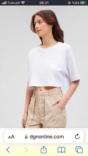 s Beden Mavi jeans crop basıc tişört