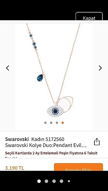 Swarovskı kolye