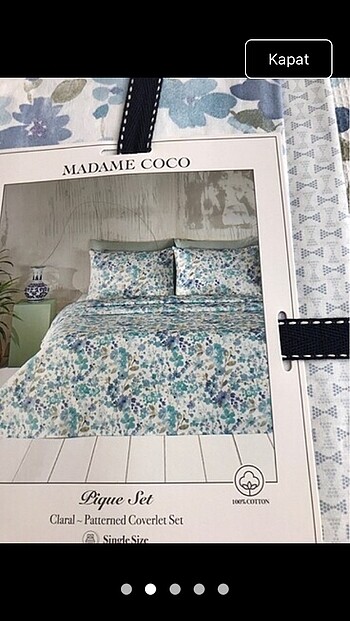 Madame Coco Madame coco tek kişilk pike takımı
