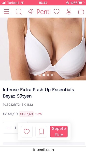 m Beden Penti ektra push up sütyen