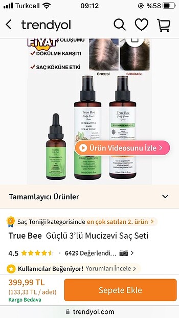 Daily dream care saç bakım seti