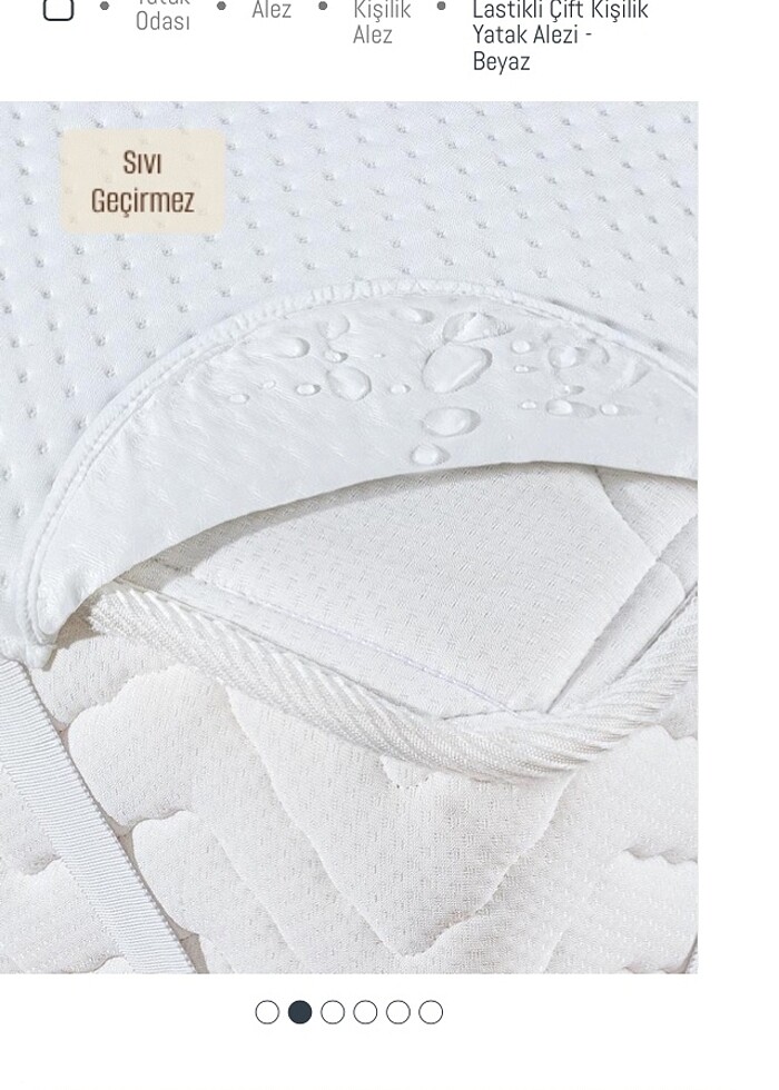 Madame coco çift kişilik sıvı geçirmez alez - Görsel 2