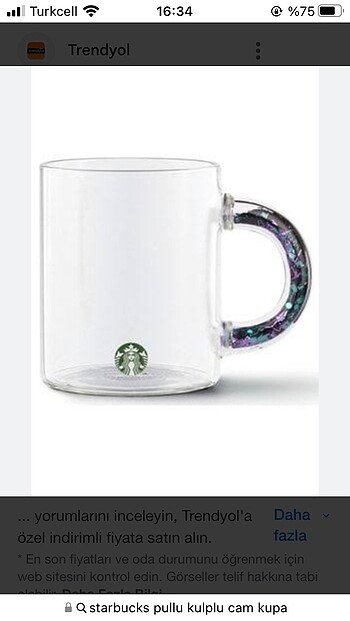Starbuks cam kupa
