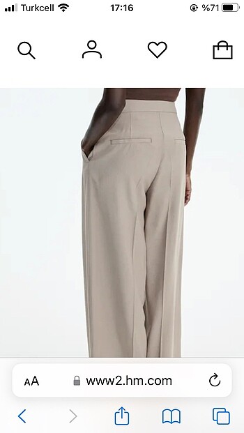 xs Beden camel Renk HM kadın pantolon