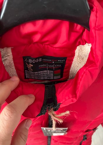 Kırmızı Fermuarlı Kadın Kışlık Mont - Görsel 3