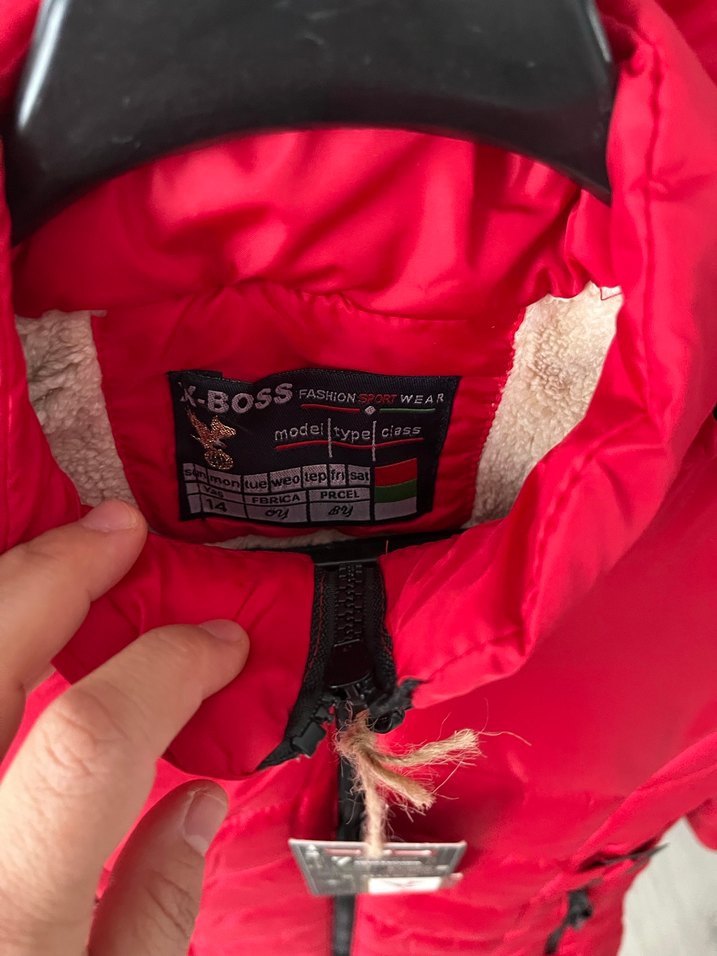 Kırmızı Fermuarlı Kadın Kışlık Mont - Görsel 3