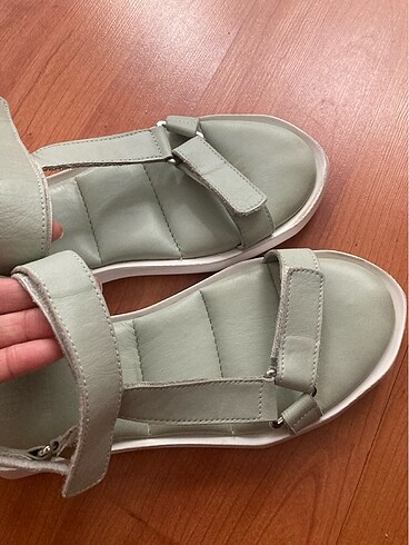 39 Beden yeşil Renk Elle sandalet