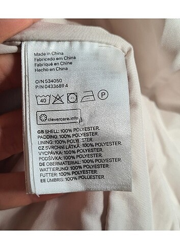 H&M Kadın Kırık Beyaz Kapitone Mont - Görsel 7