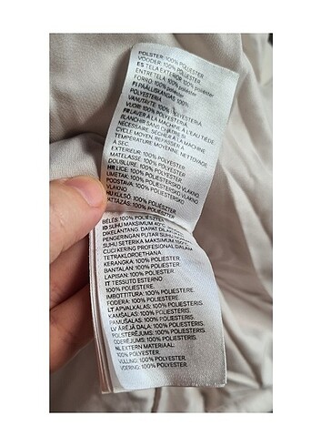 H&M Kadın Kırık Beyaz Kapitone Mont - Görsel 8