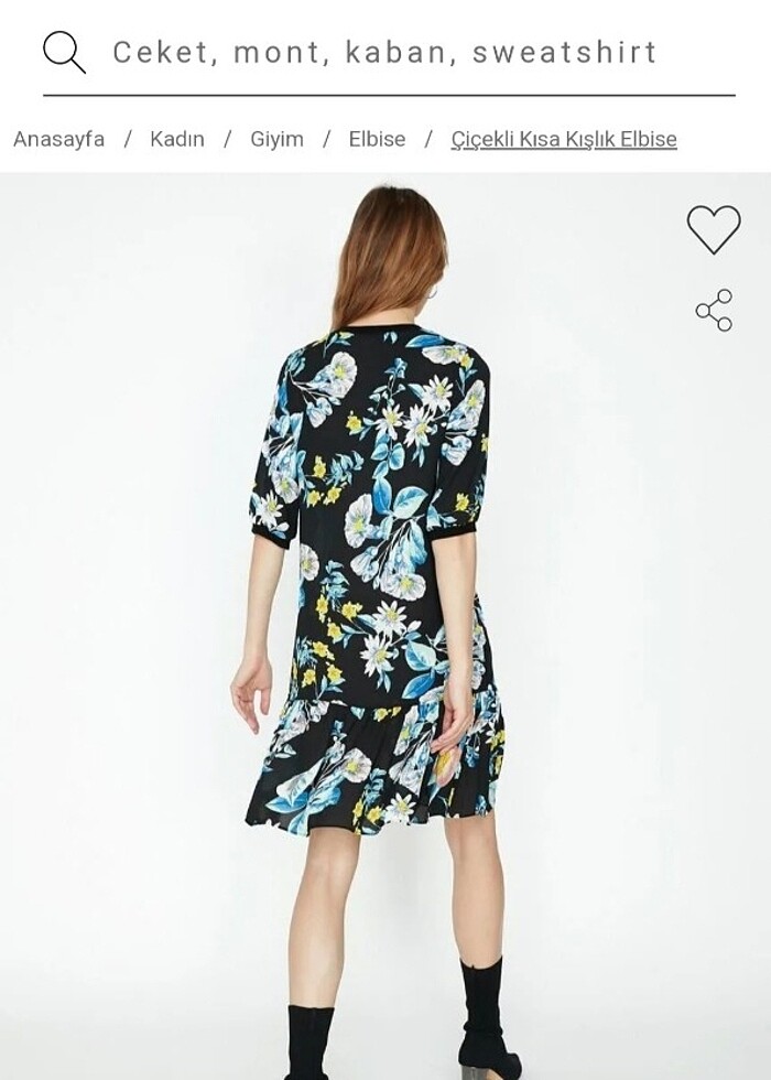 Koton marka çiçekli elbise - Görsel 3