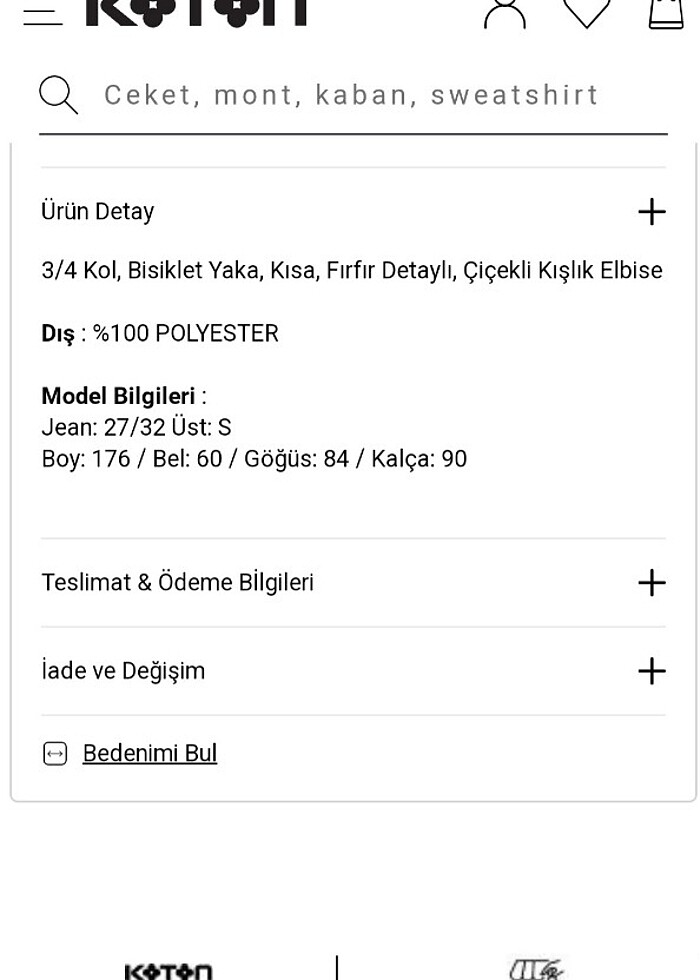 Koton marka çiçekli elbise - Görsel 4