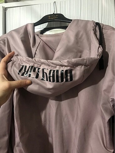 m Beden mor Renk Bomber yağmurluk