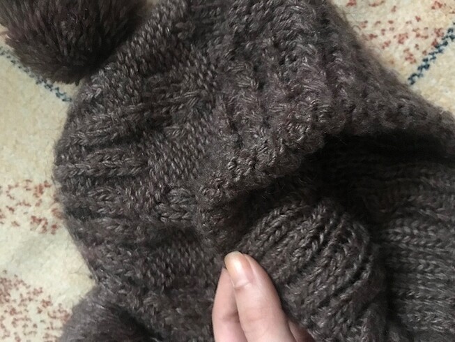 8-12 Yaş, 23 cm Beden Ponponlu şapka