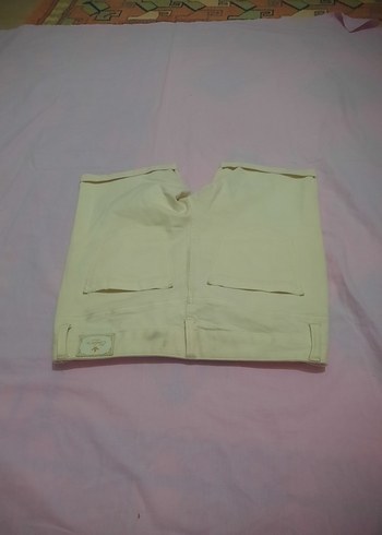 Bej Kadın Bermuda Şort Mini Boy - Görsel 2