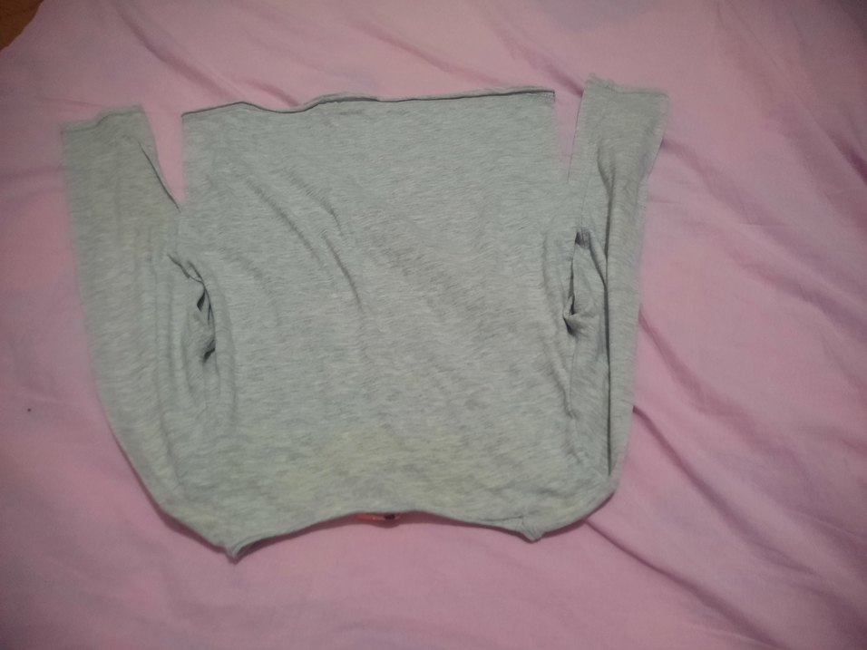 Gri Baskılı Kız Uzun Kollu Tişört - Görsel 3