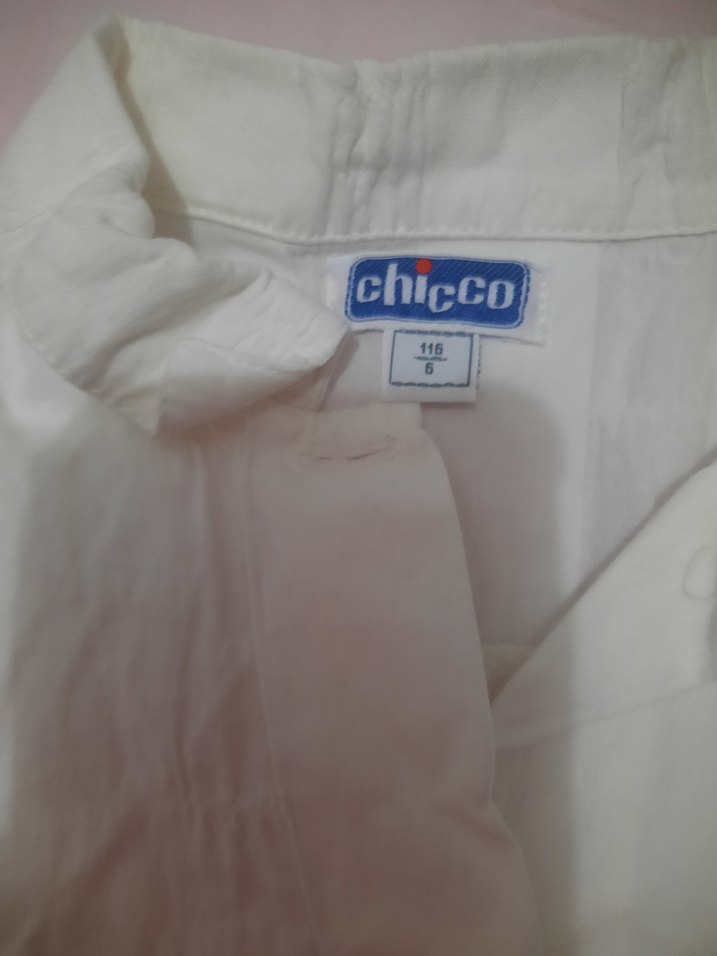 Kızlar İçin Beyaz Keten Gömlek - Görsel 2