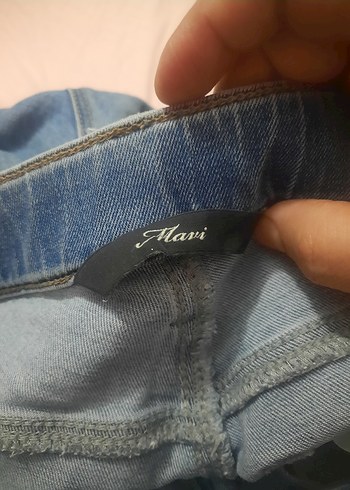 Mavi Midi Boy Kadın Denim Pantolon - Görsel 4