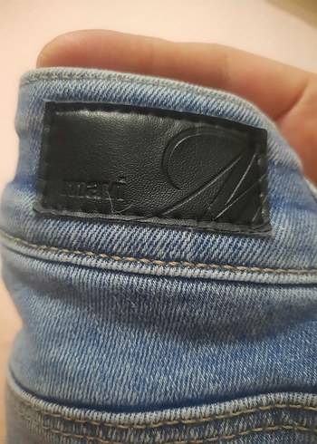 Mavi Midi Boy Kadın Denim Pantolon - Görsel 3