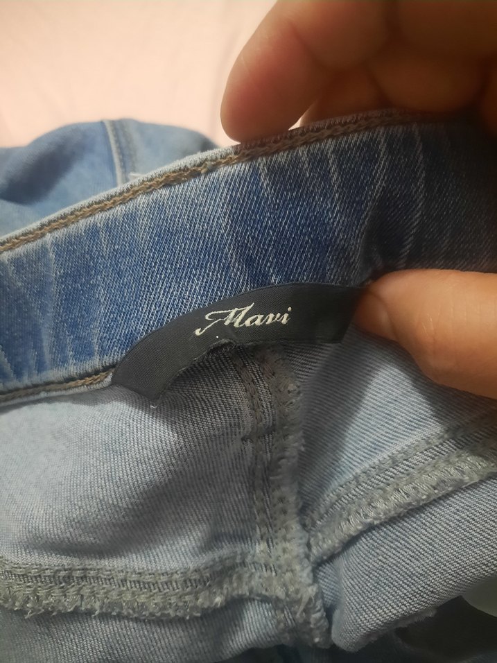 Mavi Midi Boy Kadın Denim Pantolon - Görsel 4