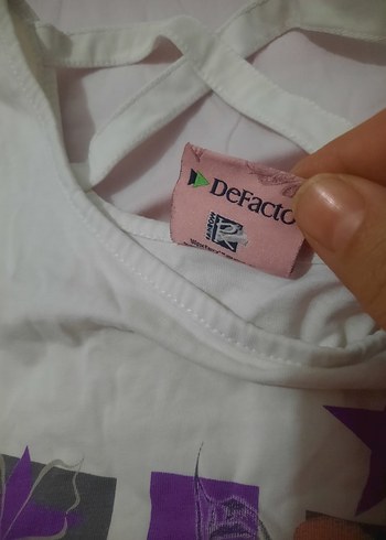 Beyaz Kız Çocuk Baskılı Kısa Kollu Tişört - Görsel 3