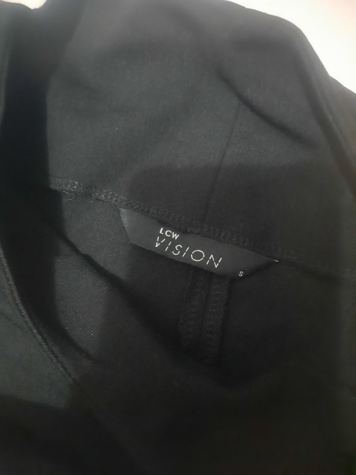 Uzun Kollu Siyah Midi Triko Elbise - Görsel 2