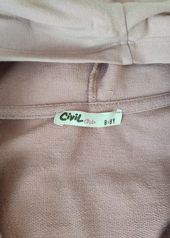 Civil Pembe Kapüşonlu Fermuarlı Sweatshirt