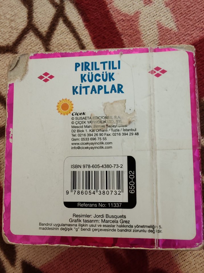 Pembe Parlak Çiçek Desenli bebek kitabı - Görsel 3