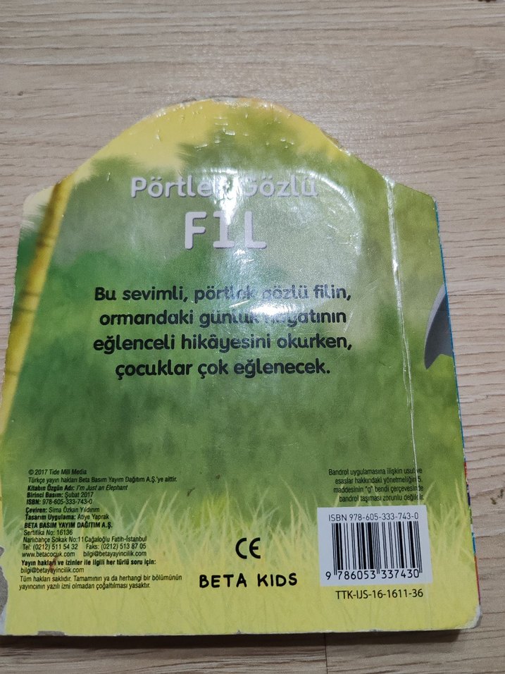 Pörtlek Gözlü Fil - Çocuk Kitabı. Gözleri hareketlidir - Görsel 3