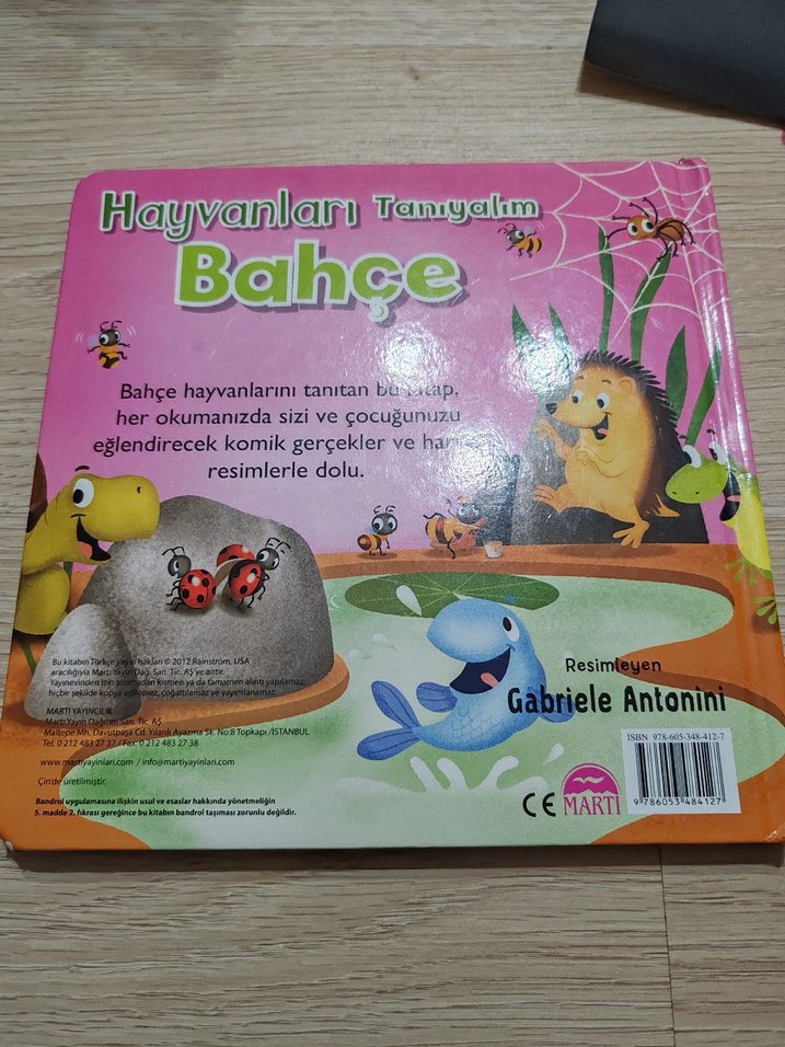 Hayvanları Tanıyalım Bahçe Çocuk Kitabı - Görsel 3