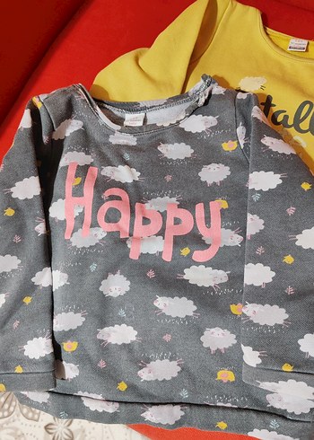 Kız Çocuk Bej Uzun Kollu Sweatshirt - Görsel 3