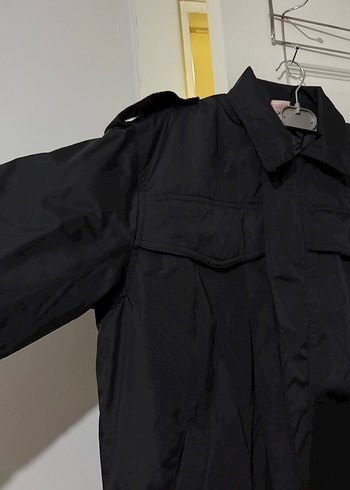 Siyah Düğmeli Erkek Midi Ceket - Görsel 2