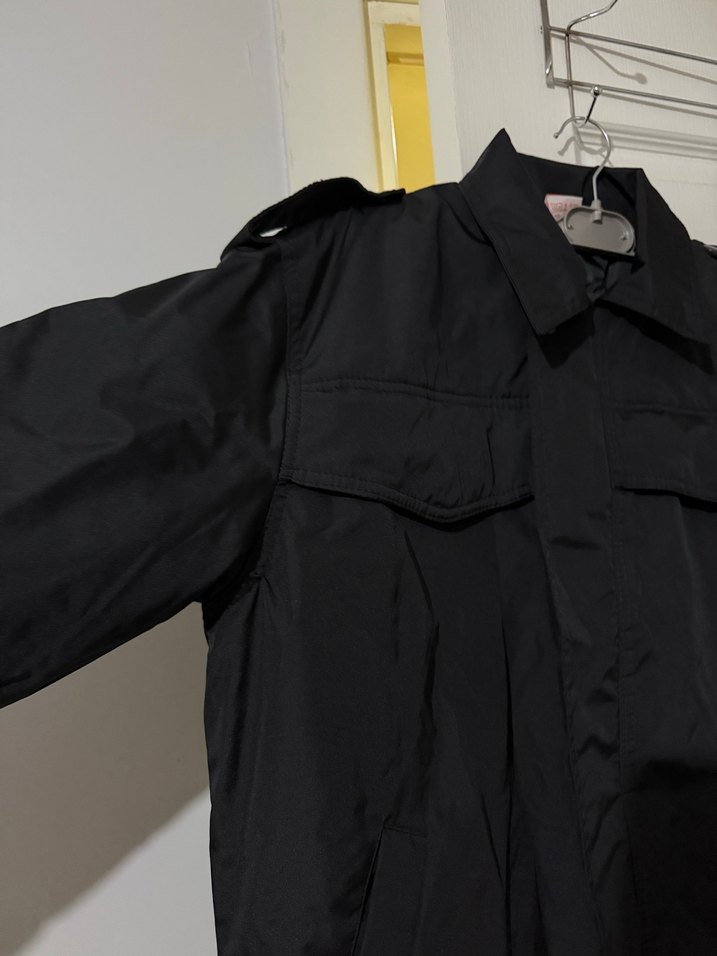 Siyah Düğmeli Erkek Midi Ceket - Görsel 2