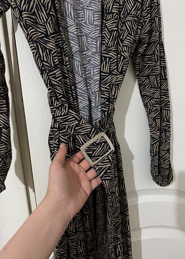 Kemerli Uzun elbise - Görsel 3