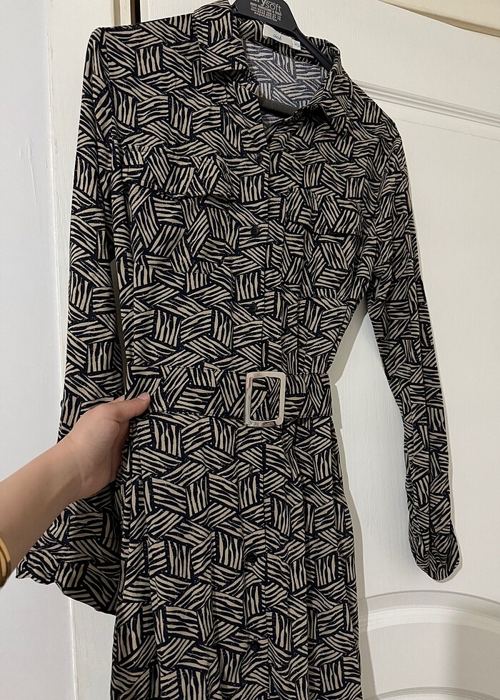 Kemerli Uzun elbise - Görsel 2