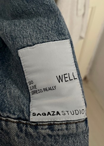 Sagaza Madrid Kadın Düğmeli Midi Denim Ceket