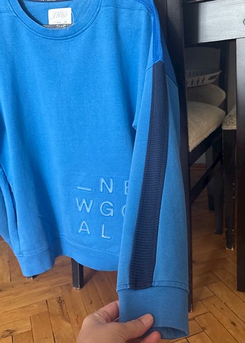 Zara Erkek Çocuk Zara 13-14 yaş Mavi Oversize Sweatshirt