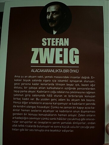  Alacakaranlikta Bir Oyku-Stefan Zweig