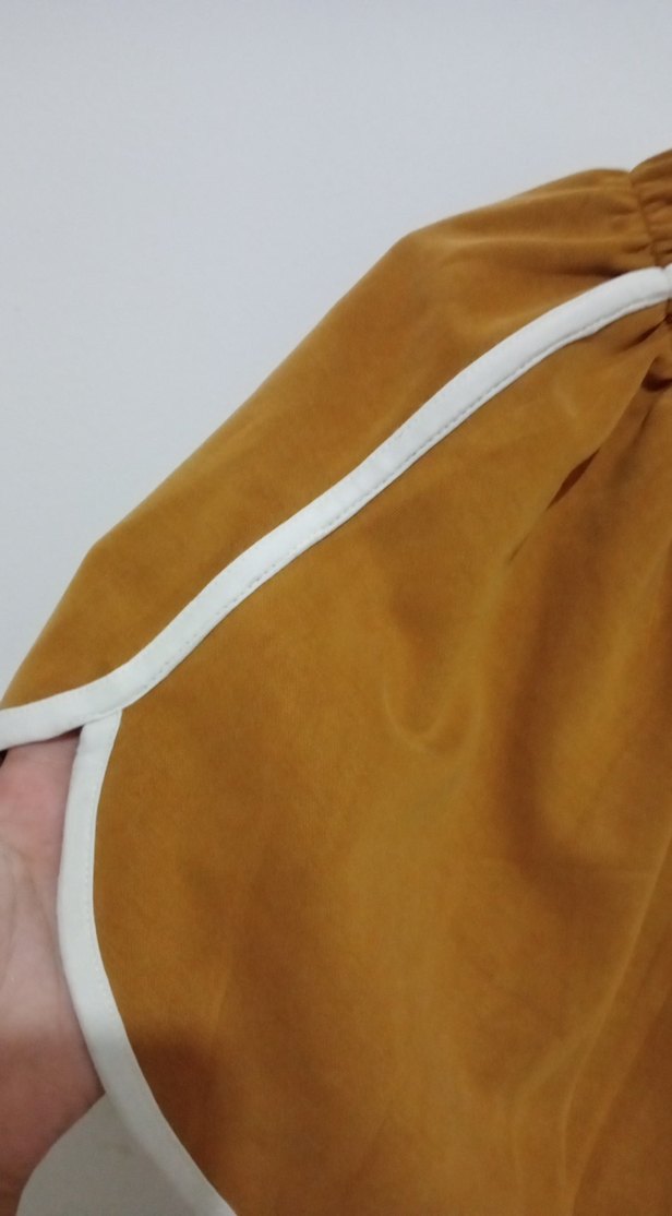 Kadın Kahverengi Mini Bol Kesim Şort - Görsel 2