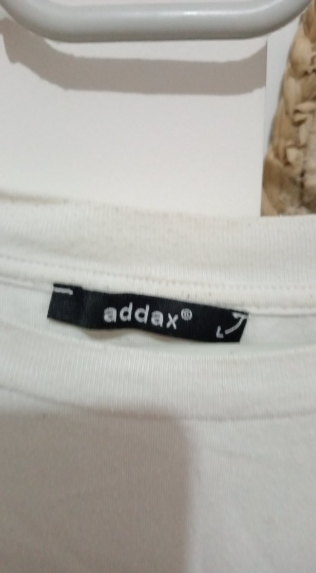 Beyaz Kısa Kollu Pamuklu Tişört - Görsel 2