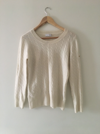 m Beden silk and cashmere krem rengi kazak