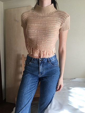 Stradivarius yün crop top