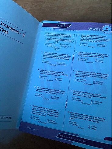 Beden Modadil kelime yaprak test