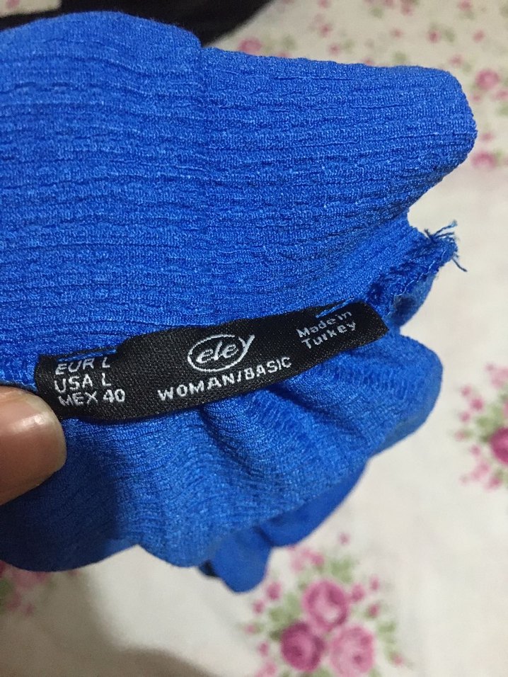 Mavi Bağlamalı Kadın Üst - Görsel 2