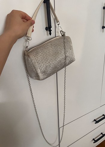 Bej Taşlı Kadın Çanta - Görsel 4