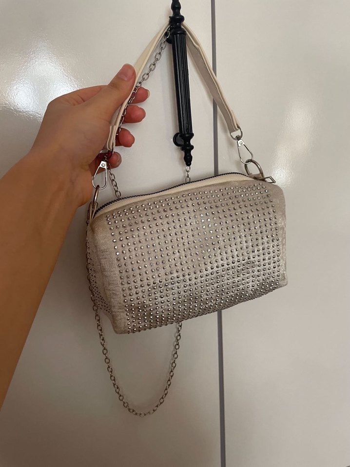 Bej Taşlı Kadın Çanta - Görsel 3