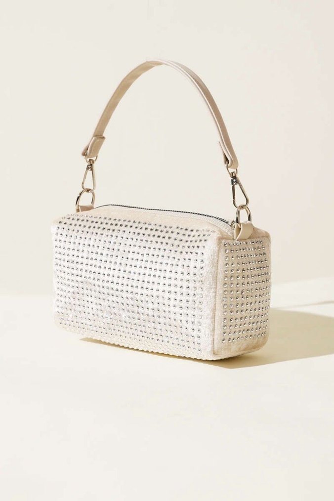 Bej Taşlı Kadın Çanta - Görsel 2