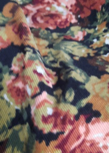 Koton Çiçek Desenli kadife çocuk Etek - Görsel 3