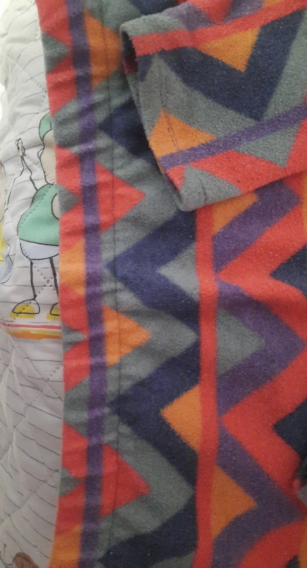 Renkli Bohem Desenli Fermuarlı Polar - Görsel 4