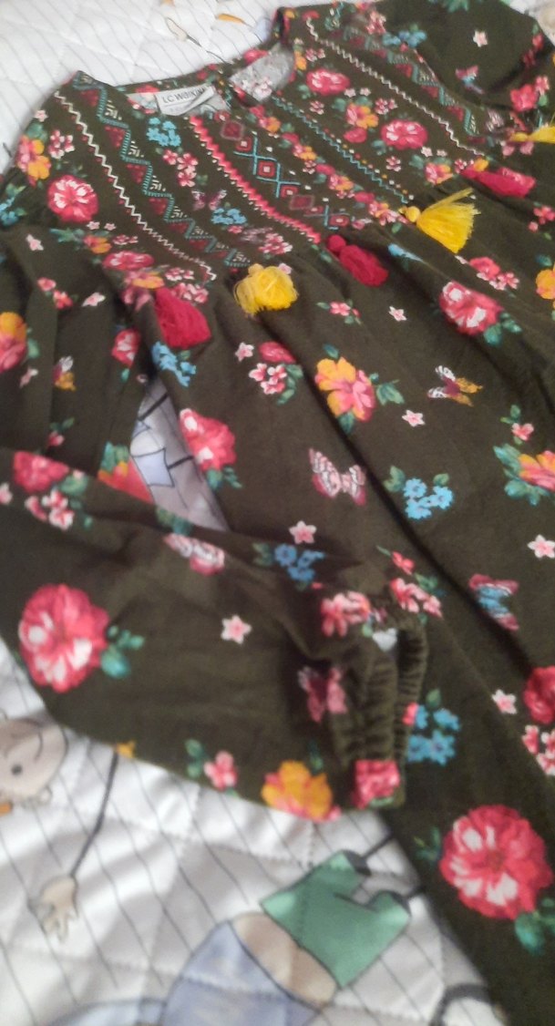 Lcw Çiçekli Bohem Kız çocuk Elbisesi - Görsel 3