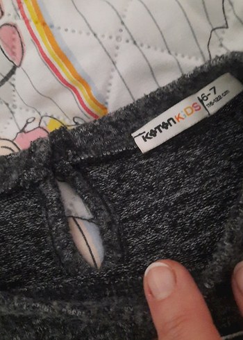 Koton Kız Çocuk Karpuz uzun Kollu Triko elbise - Görsel 4